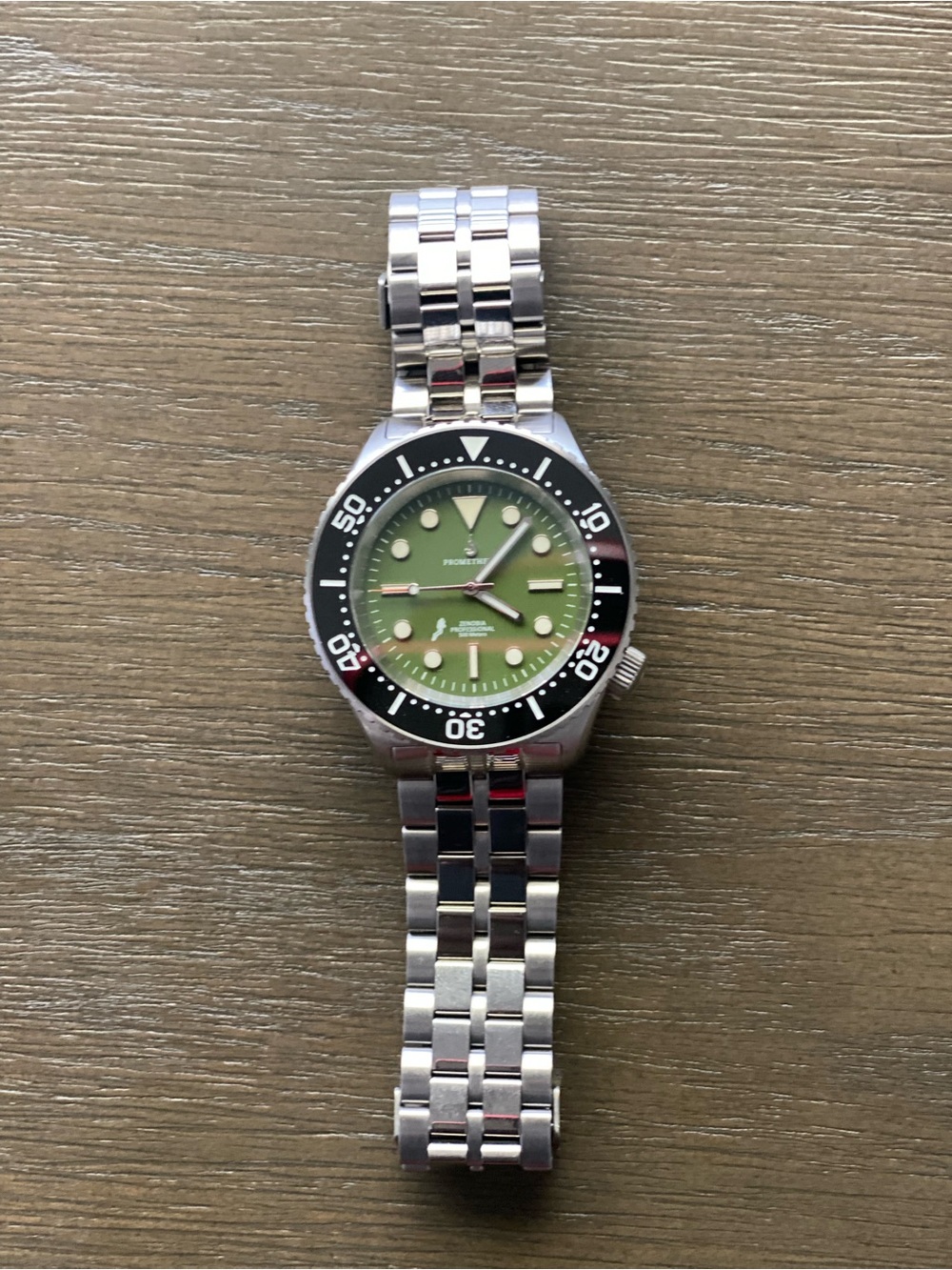Prometheus Zenobia Limited Edition Green Dial Men's Dive Watch